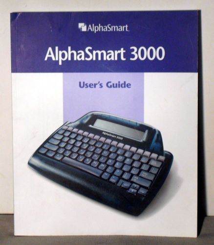 AlphaSmart 3000 User&#039;s Guide New Condition