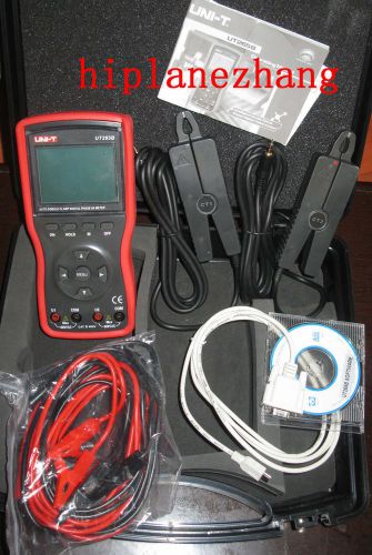 Digital two-clamp phase volt-ampere power meter power factor tester rs232 ut265b for sale