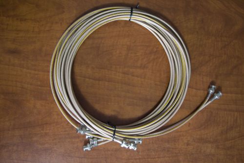 Lot of 5x rg400 50ohm bnc double shielded coaxial cable silver plated #6 for sale