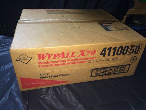 Kimberly-Clark WypAll X70 41100 / 50 Manufactured Rags 14.8&#034; x 16.6&#034; 300 Sheets