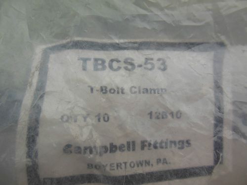 Campbell T bolt clamps TBCS-53 quantity 10