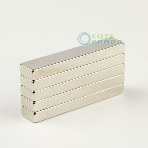 5PCS Rectangle Strong Neodymium Block Magnets 50 x 10 x 5mm N35 Grade Rare Earth