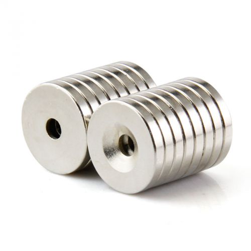 Disc 2pcs dia 20mm thick 3mm hole 4.5mm n50 rare earth strong neodymium magnet for sale