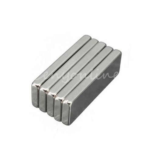 5Pcs 30x10x3mm Strong Cuboid Block Magnets Rare Earth Fridge Neodymium N35