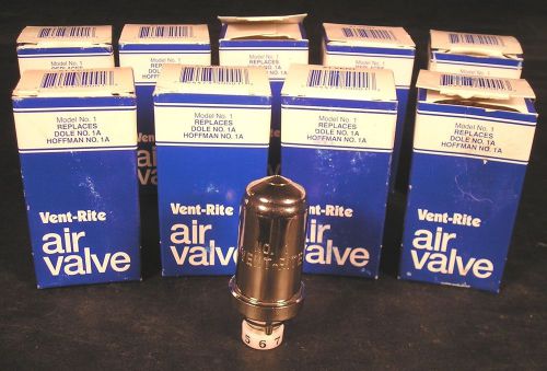 LOT OF 10 Vent-Rite AIR VALVES #1 Replaces Hoffman #1A &amp; Dole #1A New Old Stock