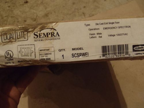 Sempra Severe Conditions Dual-Lite EXIT sign Model SCSRWEI DICAST SINGLE FACE