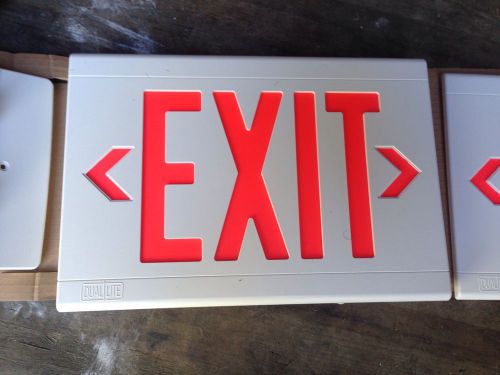 Dual lite lxurwei-wm   emergency exit sign. dual or single sided. for sale