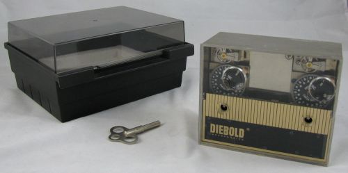 Diebold 2 lock in case 120hr safe timer movement bank vault clock orig key- case for sale