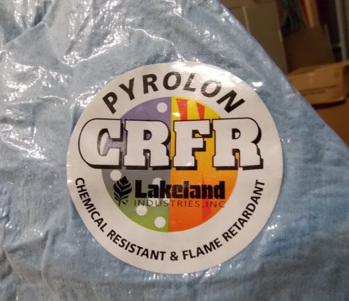 Box lakeland 6x pyrolon crfr 2 mil coverall chemical resistant &amp; flame retardant for sale