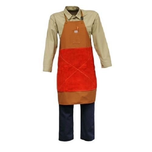 STANCO W36BP Full 12 oz Bib Apron with Belly Patch Flame Resistant Welder&#039;s Wear