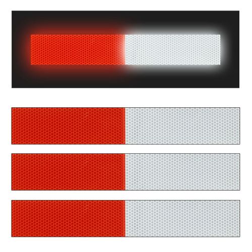 3pc high reflective vinyl stripes 12&#034; x 2&#034; strong self-adhesive fences hazards for sale