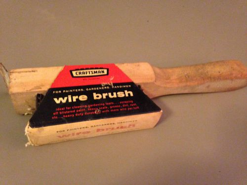 Vintage 1960&#039;s CRAFTSMAN in package Wire Brush for Painter, Gardener, Handiman