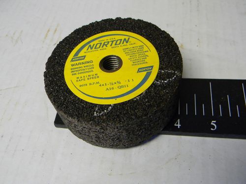 1  Norton Grinding Wheel 4&#034;x1-1/2x 5/8-11 Thread A16-QB11 Grinder Stone 4x1.5 in