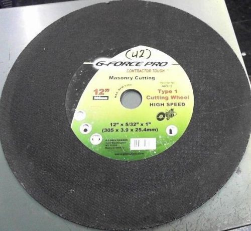 Pack of 5 g-force masonry cutting blade 12&#034; x 5/32&#034; x 1&#034; type 1 concrete for sale