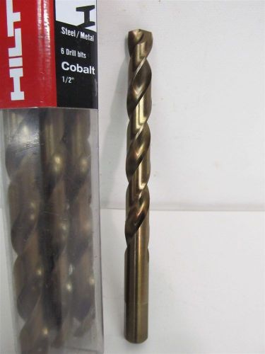 Hilti 410635, 1/2&#034;, Cobalt Jobber Length Drill Bits - 6 each