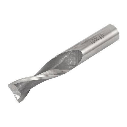 Helical groove 2 flute hss cutter end mill 10mm x 10mm x 32mm x 72mm for sale