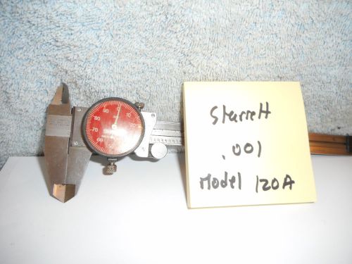 Machinists 1/10b3 iconic starrett 6&#034; dial caliper in box rare red face .001 for sale