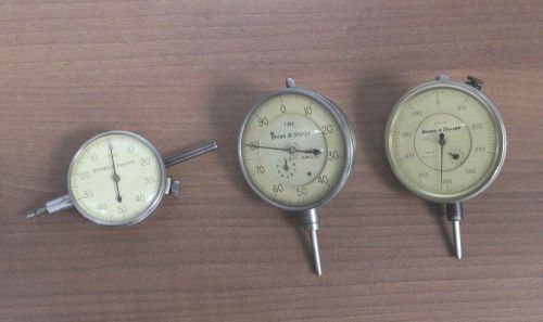 LOT OF 3 BROWN AND SHARPE TEST DIAL INDICATOR MODELS .001&#034;