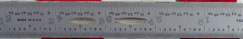 6 inch steel machinist steel ruler- accending decending inch markings for sale