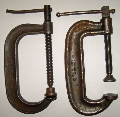 Two 6&#034; c clamps billings no. 106 general service williams 406 drop forged in usa for sale