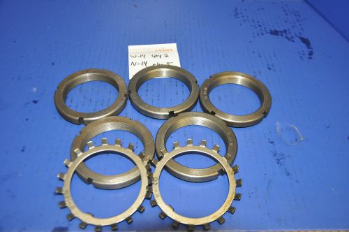 Bearing retainer nut &amp; washer n-14, w-14 for sale