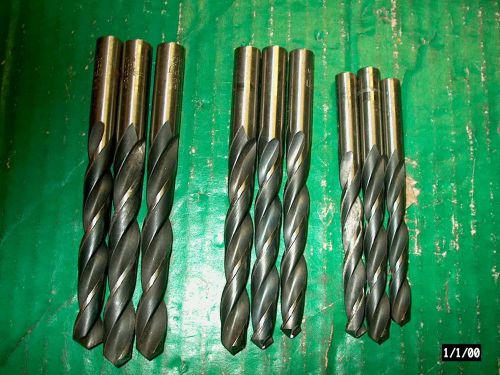 9 HIGH SPEED ( C P D ) U.S.A. DRILL BITS-USED BUT NICE CONDITION