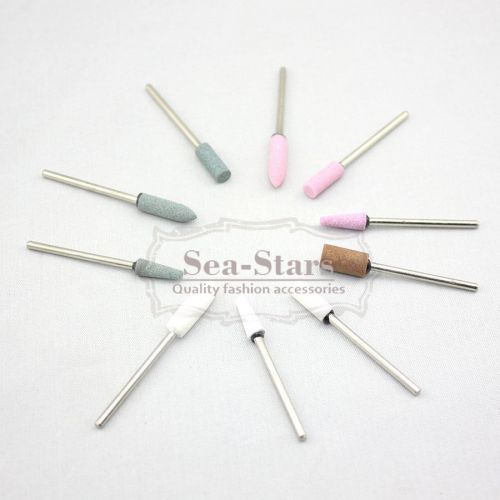 Mixed 30 pcs dental lab gravel ceramic thick mounted point burs polisher 2.35mm for sale