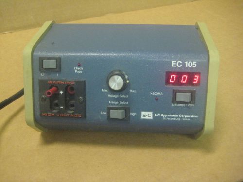 E-C EC Apparatus EC 105 Electrophoresis Lab Power Supply LOT