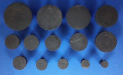 Rubber Stoppers Assorted - Black - 14 per lot - Made in USA