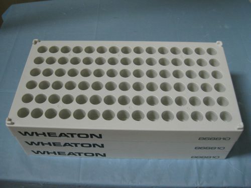 3 pcs of wheaton 90 position vial racks 17mm id 868810 w/14 day warranty for sale