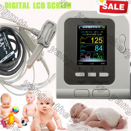 INFANT/neonatal DIGITAL BLOOD PRESSURE MONITOR NIBP Heart Beat Monitor+Software