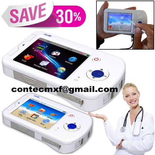 CONTEC CE,PM80 Portable ECG/EKG machine,touch screen,free SW analysis,record 2GB