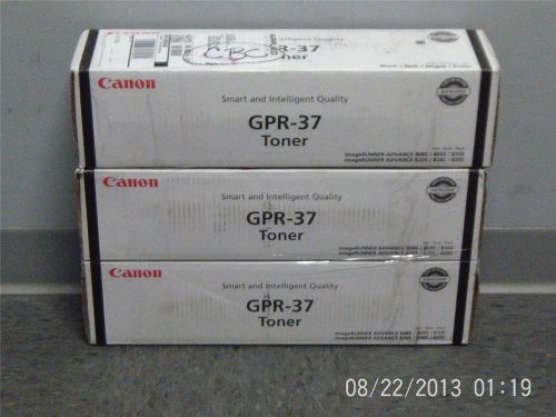 3 New Genuine Canon GPR-37 Black Toner Cartridges