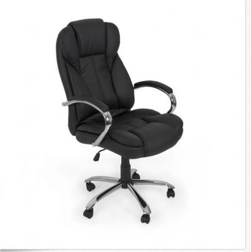 Office chair leather executive high back swivel base ergonomic adjustable height for sale