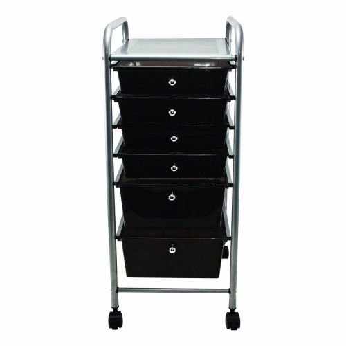 6-Drawer Rolling Organizer Cart Rack On Wheels Home Office Dorm NEW