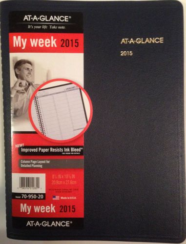 AT-A-GLANCE 2015 MY WEEK #70-950-20 PROFESSIONAL APPOINTMENTS PLANNER NAVY BLUE