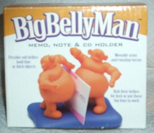 BIG BELLYMAN  Yellow/Orange Memo, Note, DVD,CD Business Card Holder NWOT