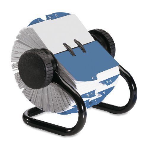 Rolodex Open Rotary Card File with 500 2 1/4 x 4 Inch Cards and 24 Guides New