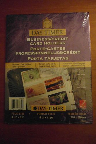Day-Timer Business/Credit Card Holders (5 sheets; 80 card capacity)