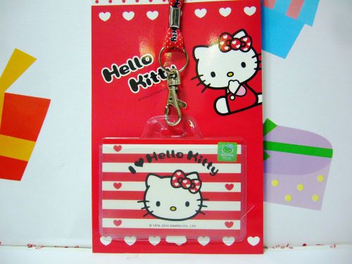 Sanrio Hello Kitty ID Card Holder Case with Strap - RED