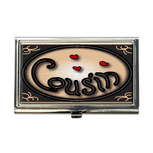 Cousin Love Hearts Business Credit Card Holder Case