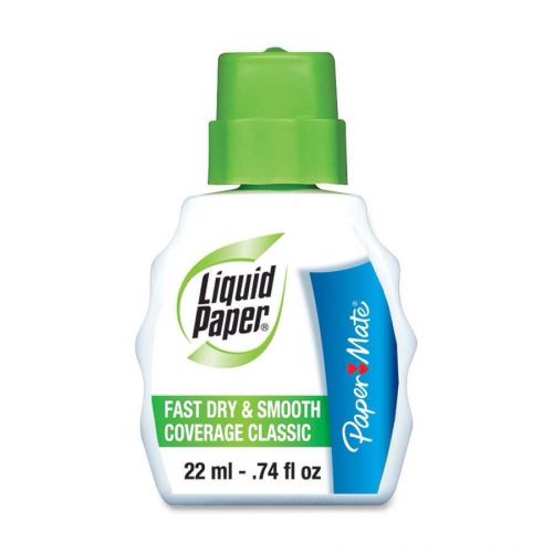 2-pk LIQUID PAPER Smooth Coverage Correction Fluid WHITE OUT 22 ml NEW