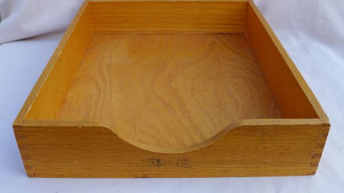 Vintage Wood Paper Tray Oraganizer Hedberg Co. Solid