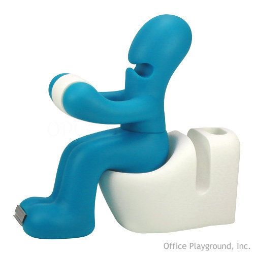 RICSB &#039;The Butt&#039; Office Supply Station Desk Accessory Holder, Blue, New