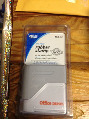 RUBBER STAMP PRE- INKED &#034;APPROVED&#034;  NEW IN PACK OFFICE DEPOT