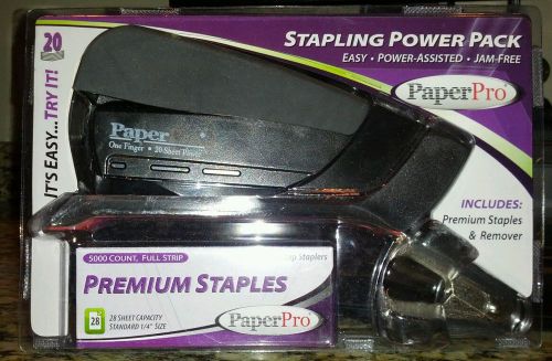 NEW Paperpro Desktop Stapler 20 Sheets Cap. BLACK Bundle Staple Remover Staples