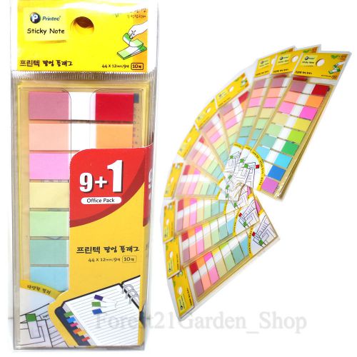 Printec Pop-up Flag F4412-9 bookmark point Sticky note Index tape -10 Pack