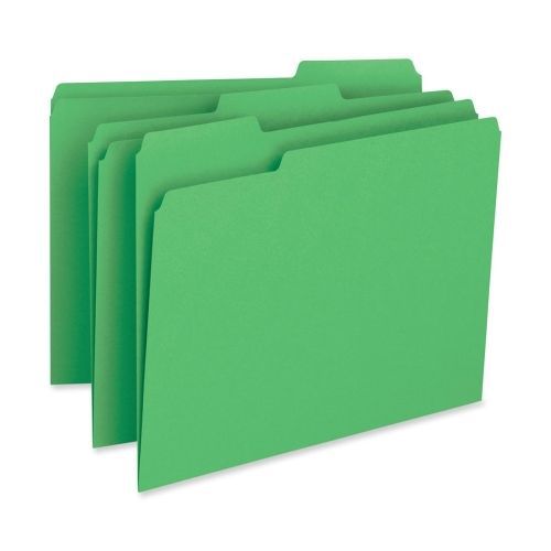 Business Source Color-coding Top Tab File Folder - Green - 100 / Box - BSN65777