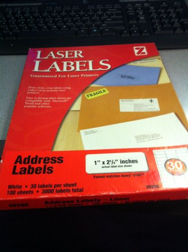 Laser Labels 1&#034; X 2 5/8&#034;