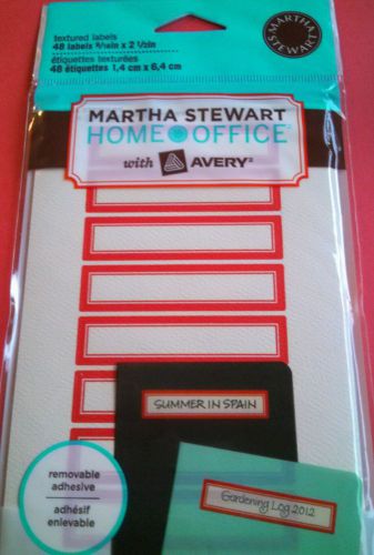 Martha Stewart Textured Home Labels, New in Package